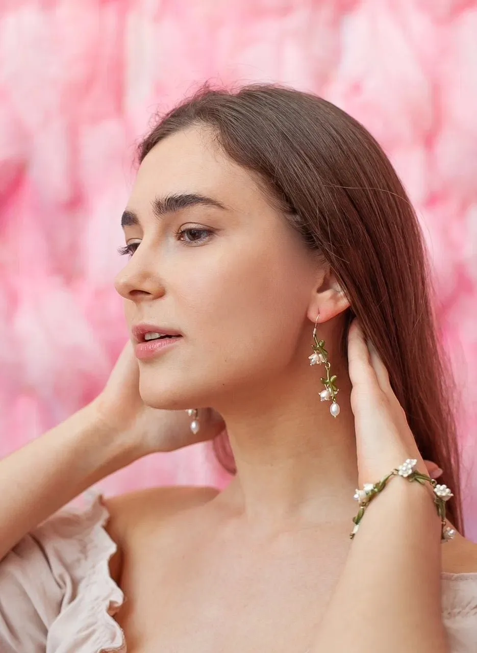 Lily Of The Valley Flower Dangle Retro Delicate Earrings