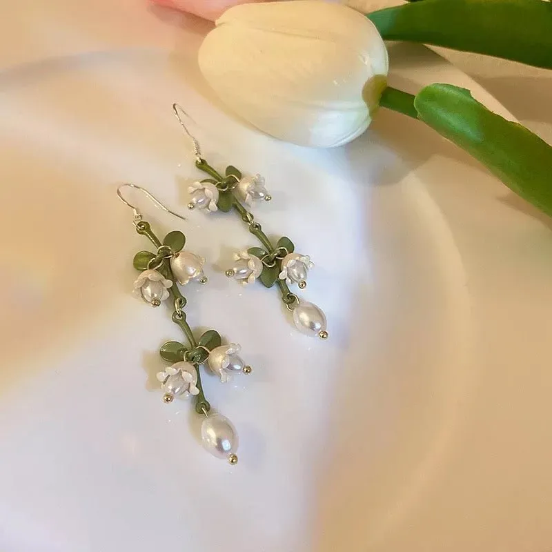 Lily Of The Valley Flower Dangle Retro Delicate Earrings