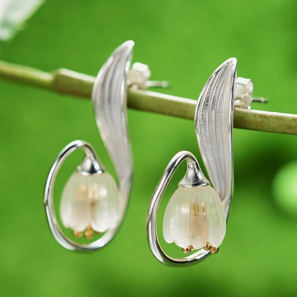 Lily of the Valley Flower Drop Earrings