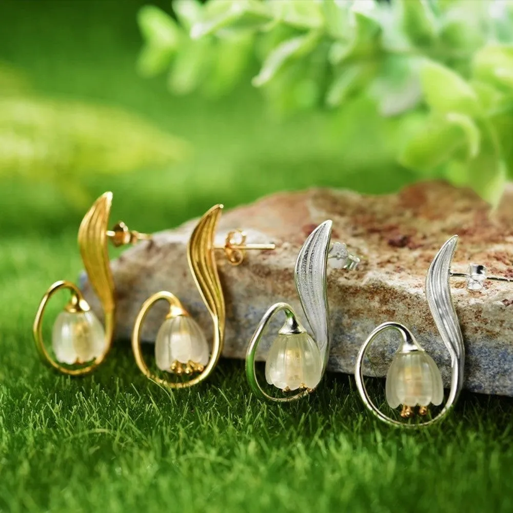Lily of the Valley Flower Drop Earrings