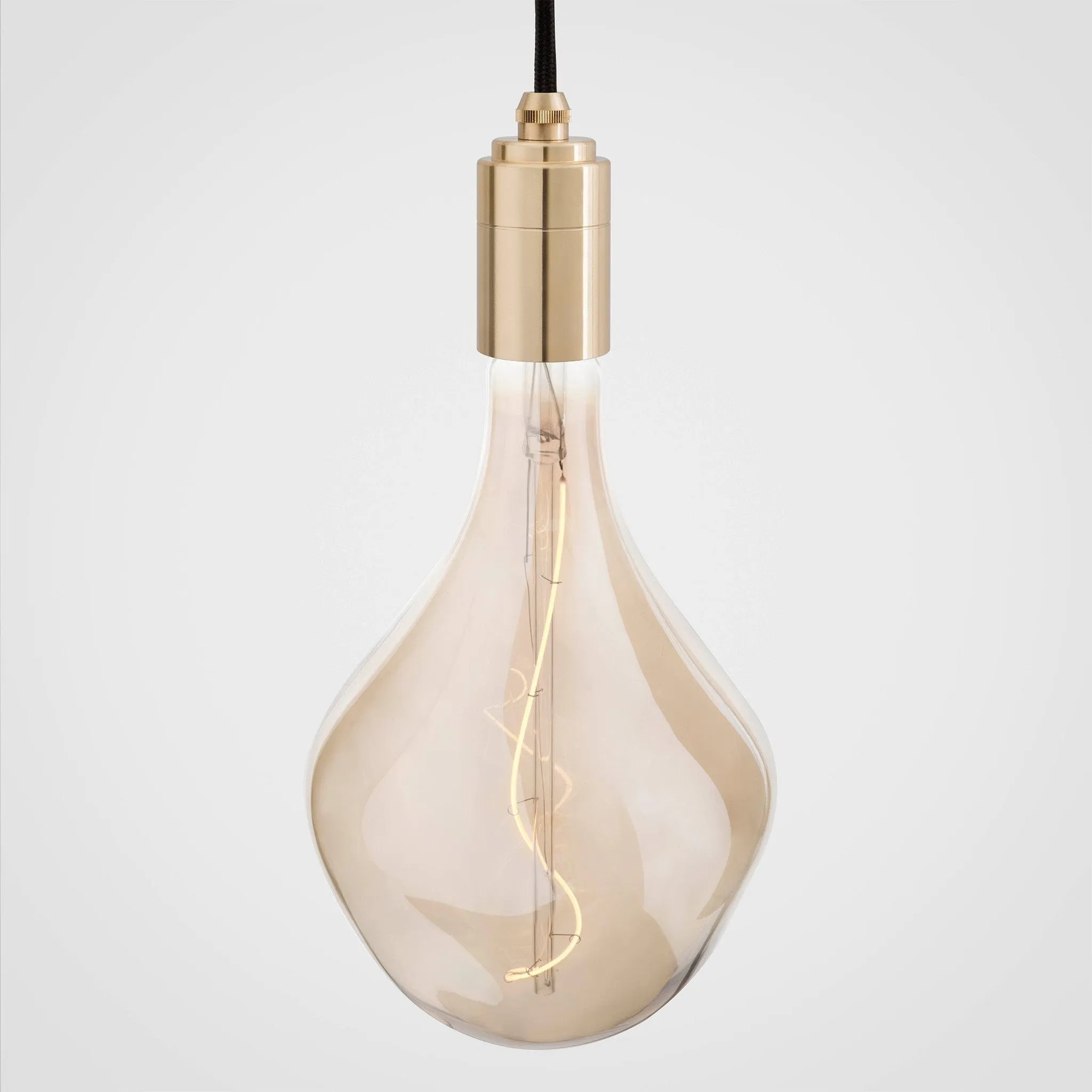 Linear Triple Pendant in Brass   Voronoi II