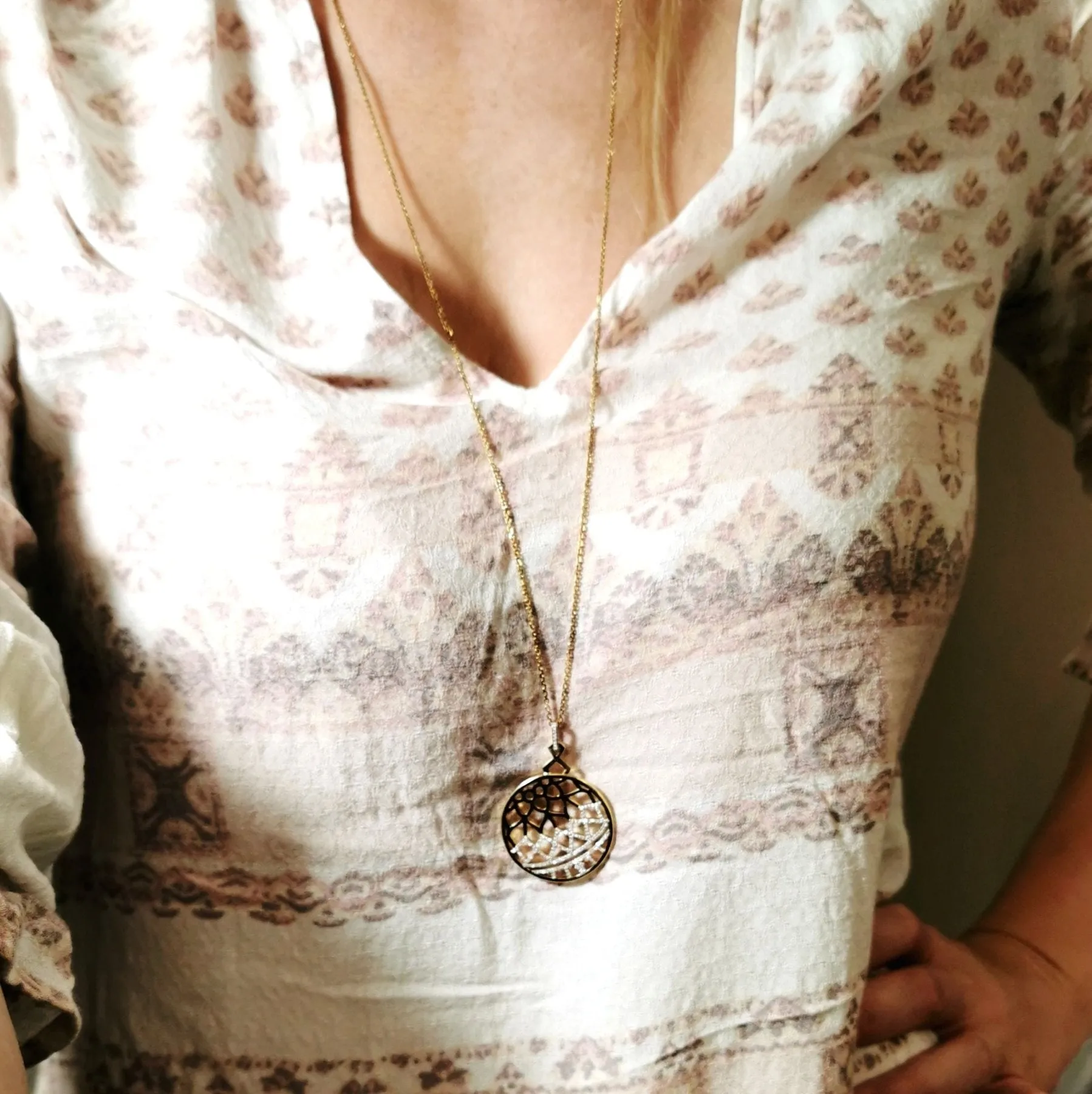 'Links Of London' Timeless Arch Pendant Necklace | 0.41 ctw | SZ 32" |