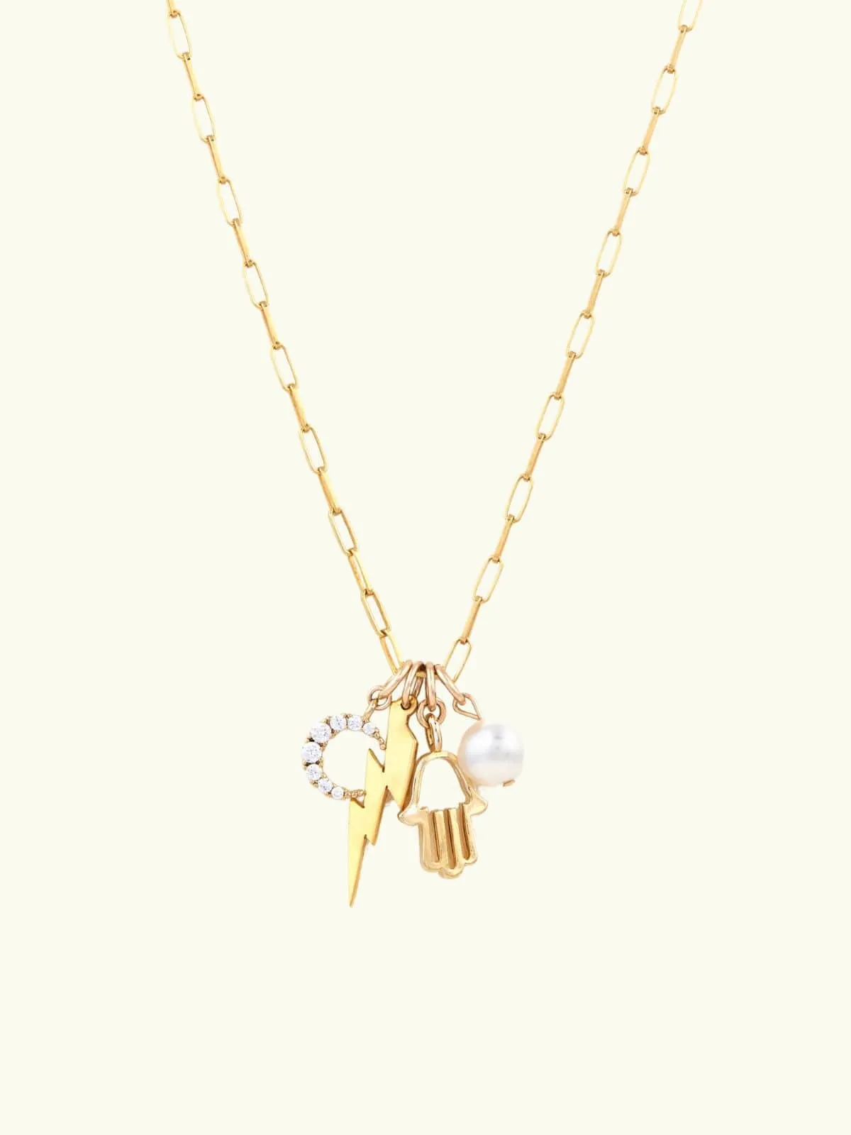 Long Link Charm Necklace