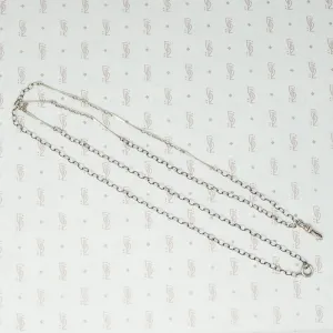 Long, Sleek Mid Century Silver Chain