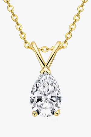 LOVCIA 1.5 Carat Moissanite Pendant 925 Sterling Silver Necklace