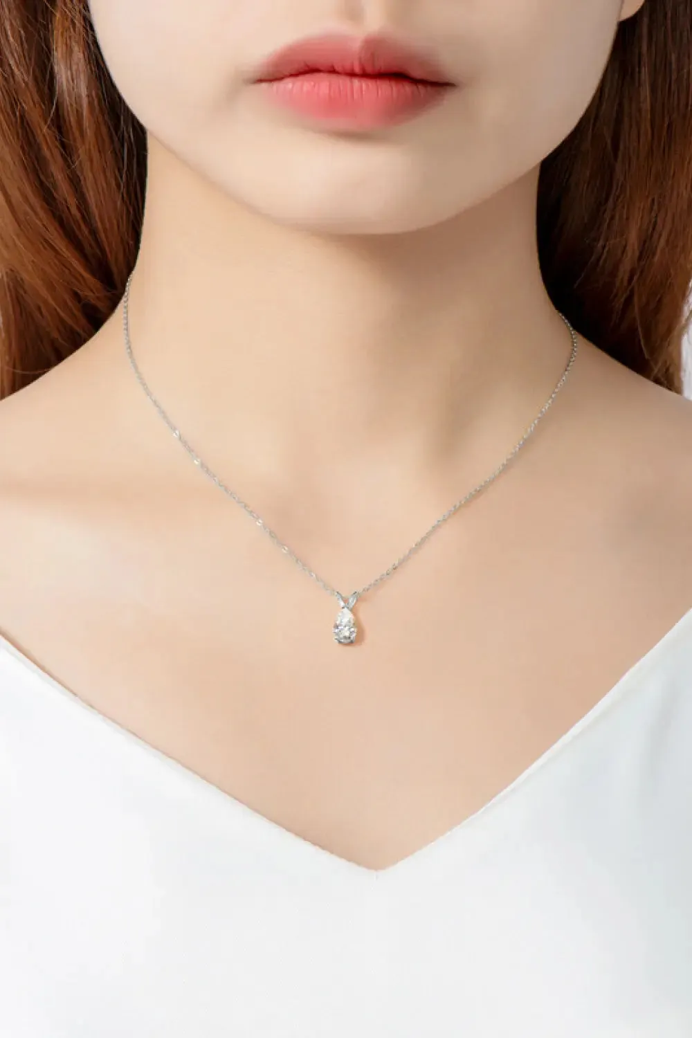 LOVCIA 1.5 Carat Moissanite Pendant 925 Sterling Silver Necklace