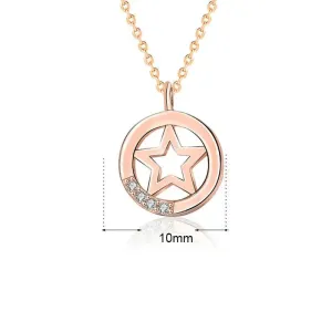LOVCIA Casual Hollow Star CZ 925 Sterling Silver Necklace