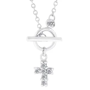LOVCIA Radiant Faith Rhodium-Plated Necklace