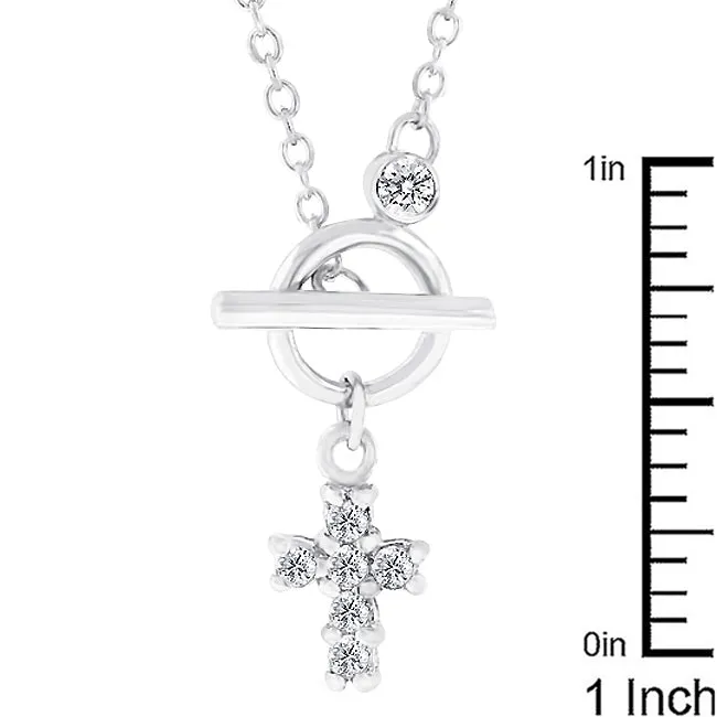 LOVCIA Radiant Faith Rhodium-Plated Necklace