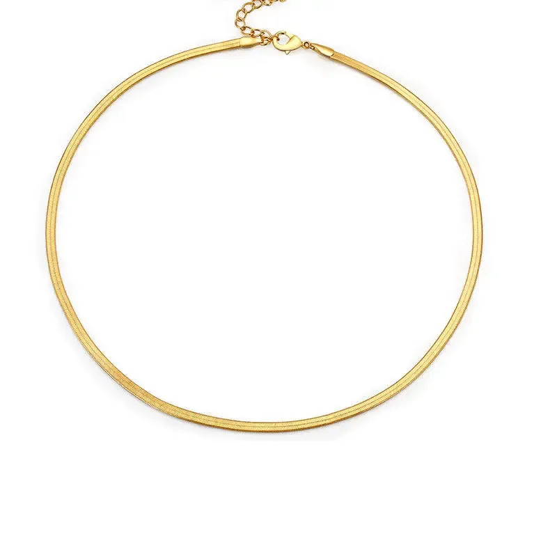 LOVCIA Set your Fashion in Style Titanium Steel Snake Bones Chain Necklace For Women