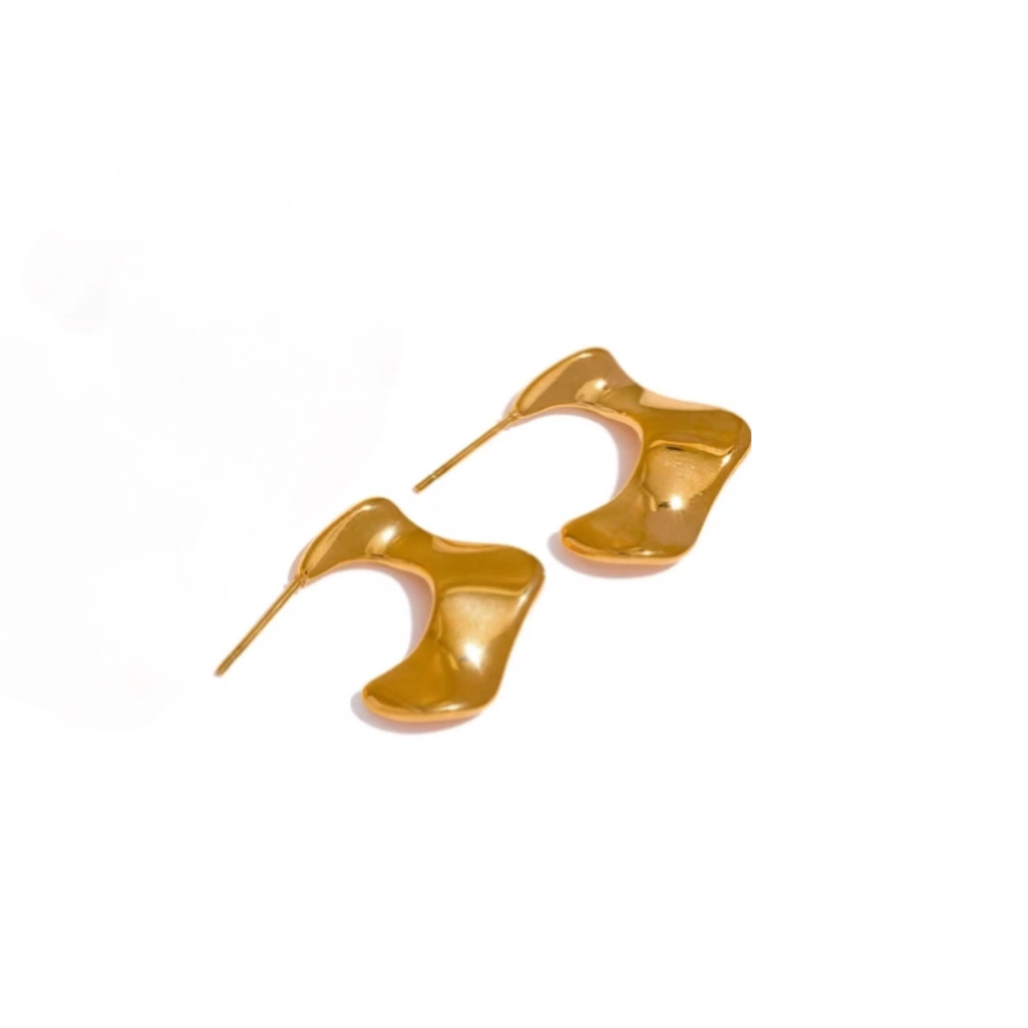 Lulana Wave Earrings - 18K Gold Coated