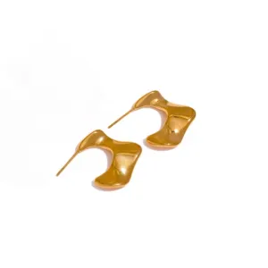 Lulana Wave Earrings - 18K Gold Coated