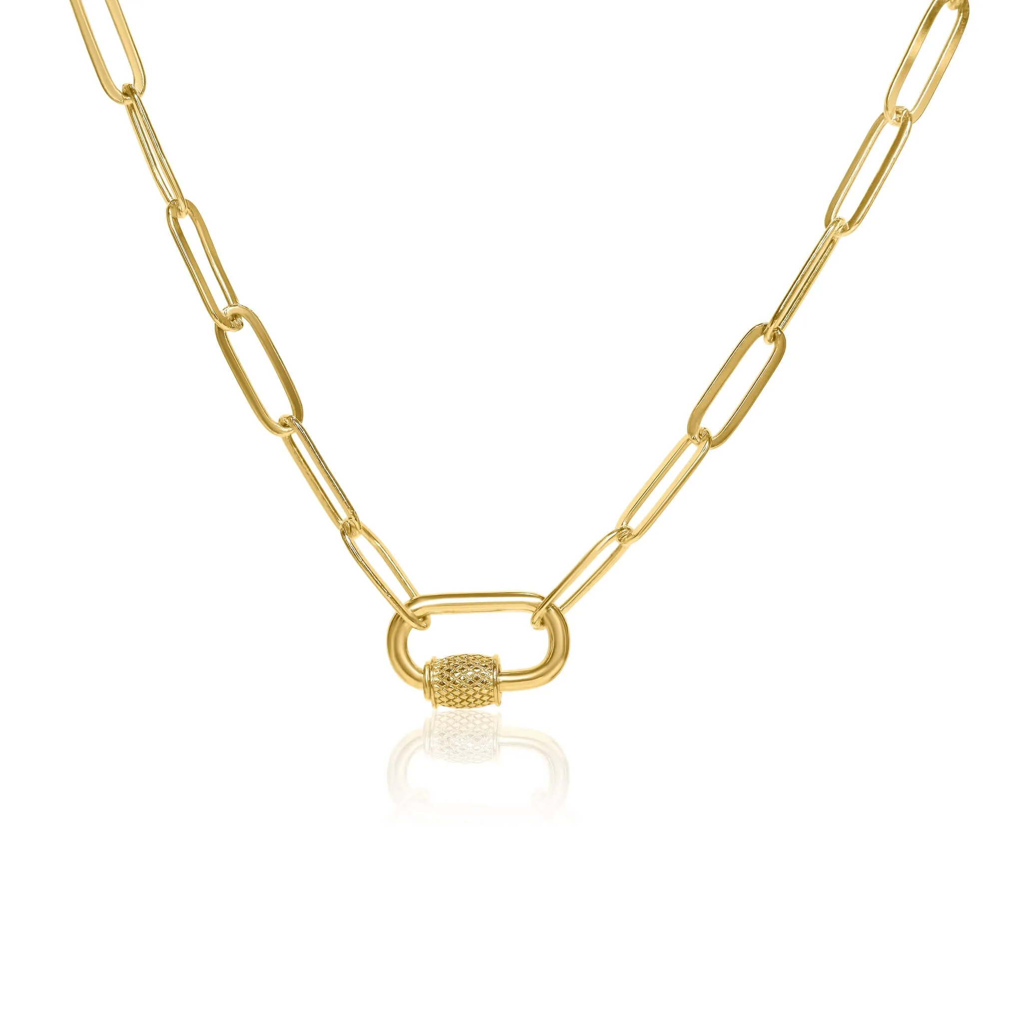 Luxe Link Screw & Lock Paperclip Chain Necklace