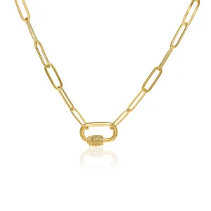 Luxe Link Screw & Lock Paperclip Chain Necklace