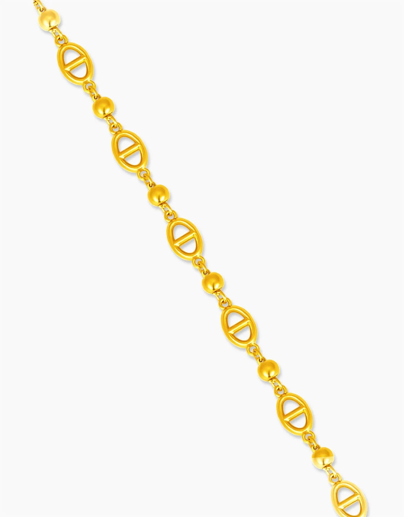 LVC 9IN Curved Tag 999 Gold Bracelet