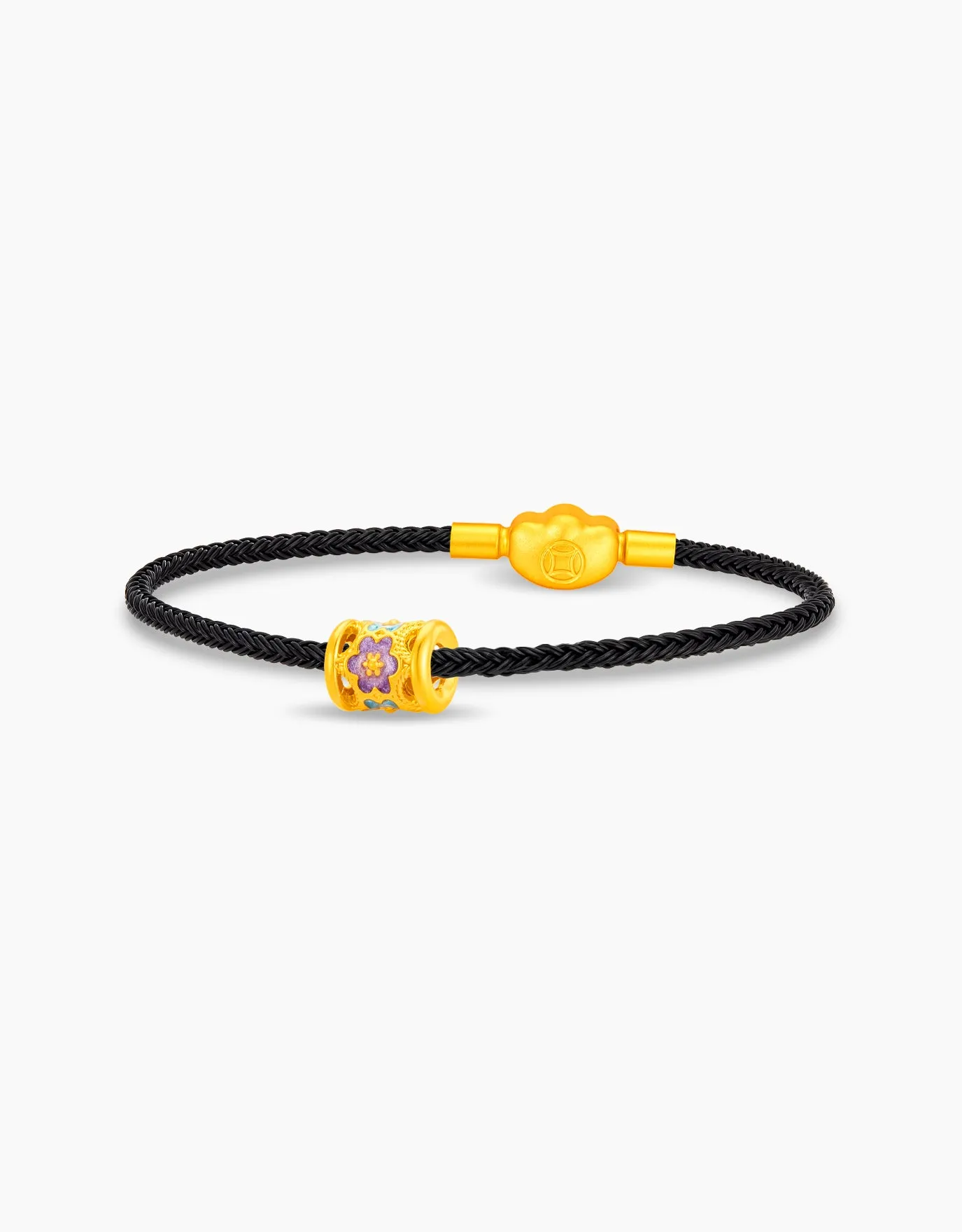 LVC 9IN Enchanted Blossom Barrel 999 Gold Charm