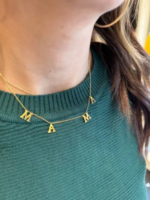 Mama Necklace- Gold