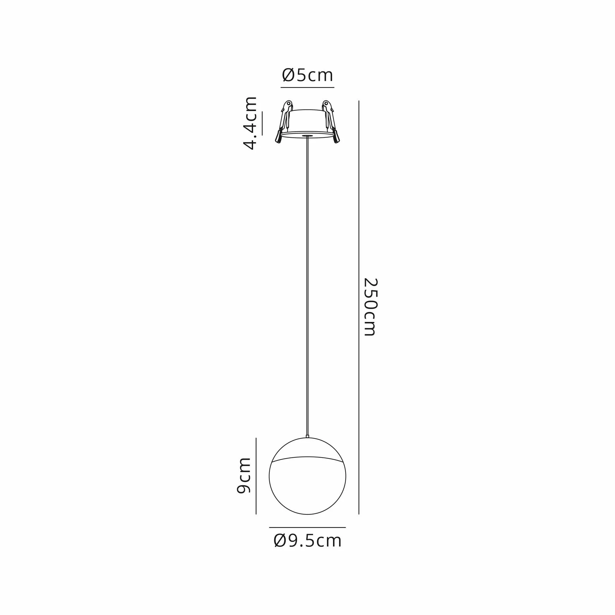 Mantra M8435 Kilda 1 Light LED Recessed Pendant White