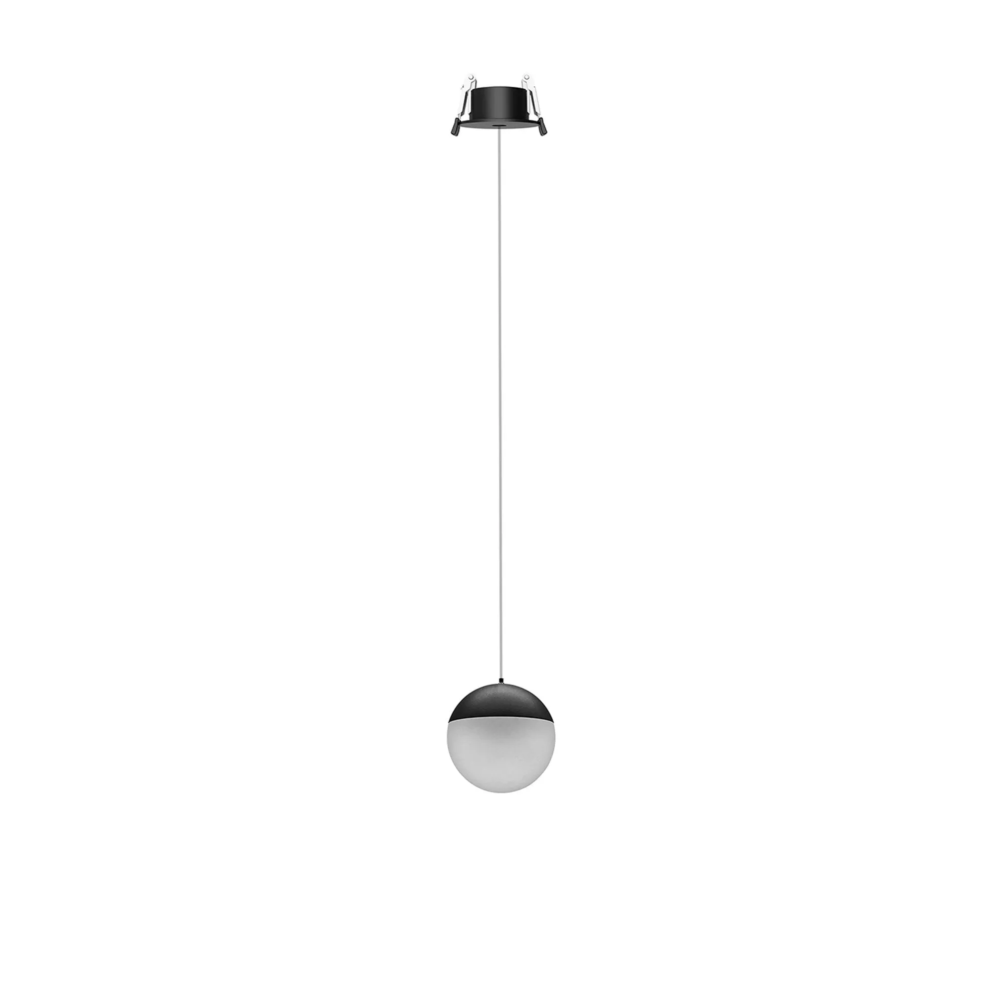 Mantra M8436 Kilda 1 Light LED Recessed Pendant Black