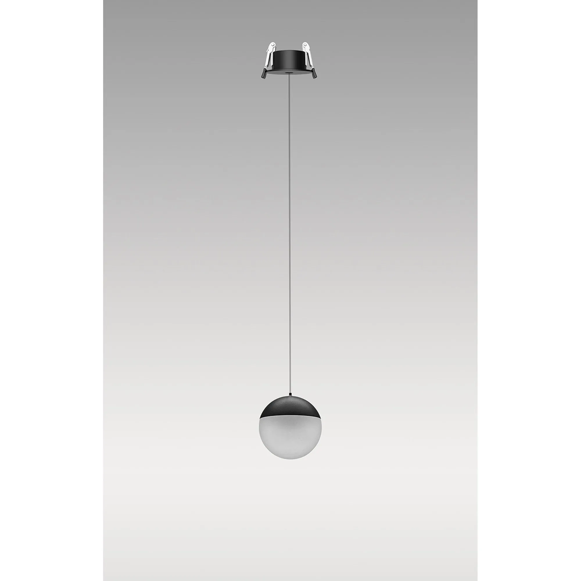 Mantra M8436 Kilda 1 Light LED Recessed Pendant Black