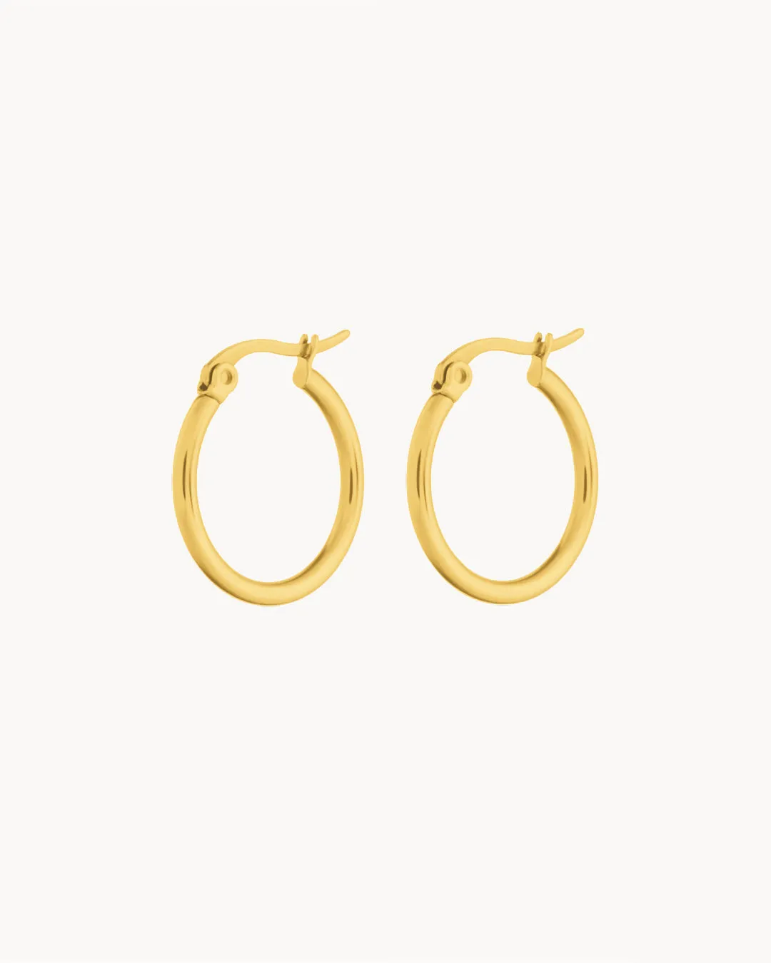 Medium Signature Hoops, Gold