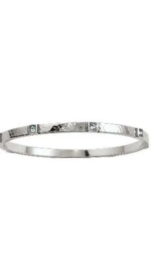 Meridian Zenith Station Bangle - Silver