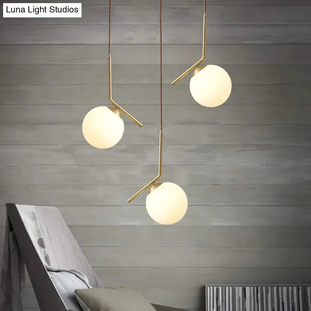 Mid Century Modern Glass Pendant Light - Sleek Hanging Fixture for Bedroom