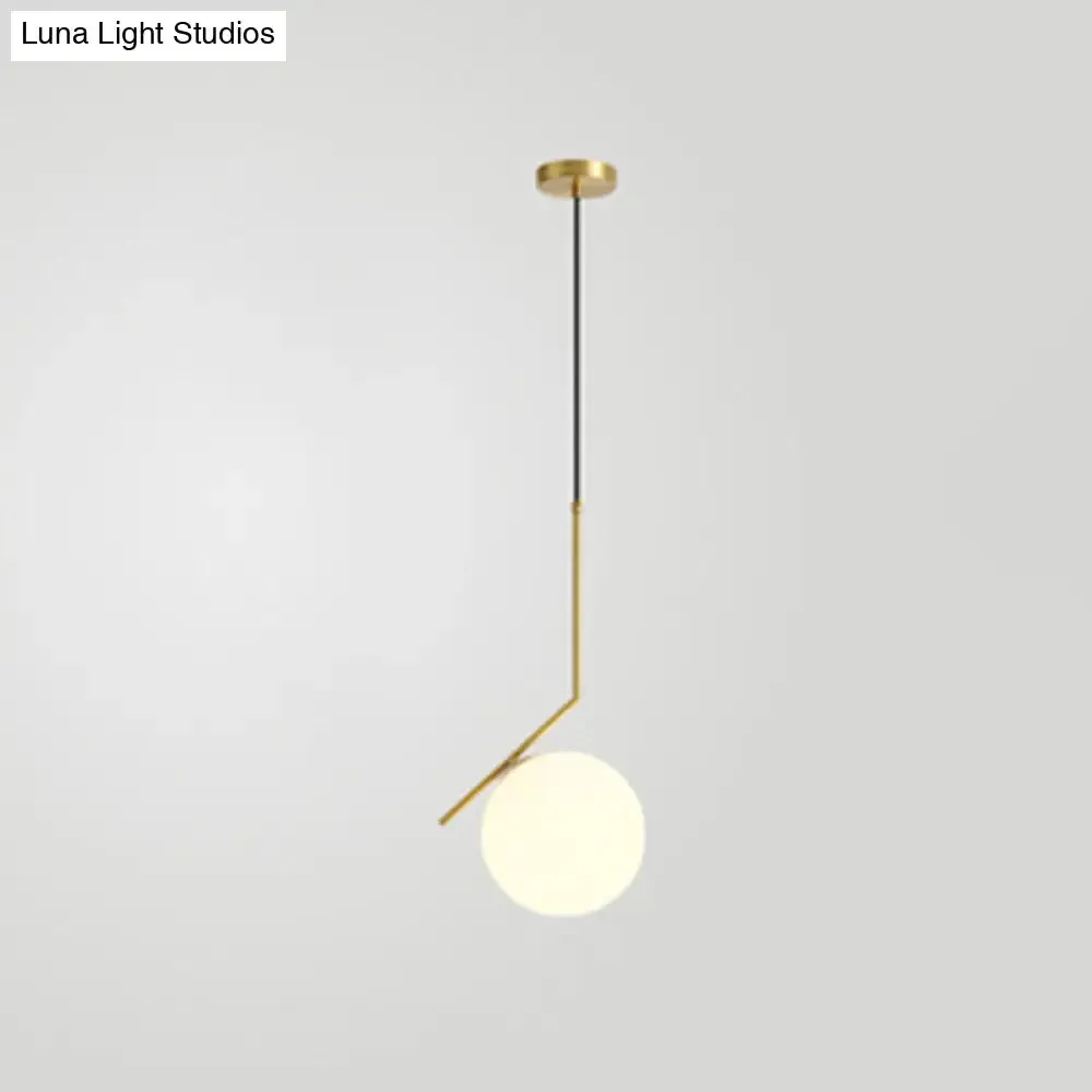 Mid Century Modern Glass Pendant Light - Sleek Hanging Fixture for Bedroom