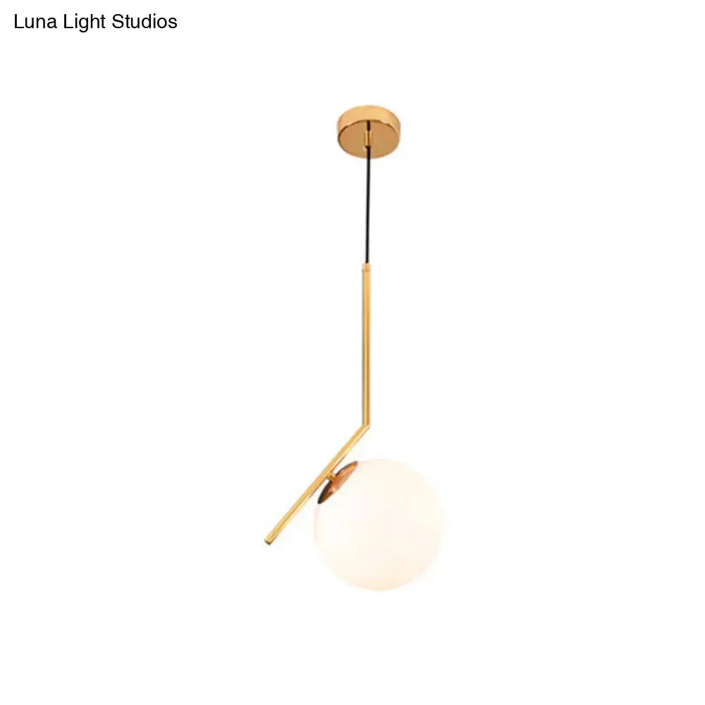 Mid Century Modern Glass Pendant Light - Sleek Hanging Fixture for Bedroom
