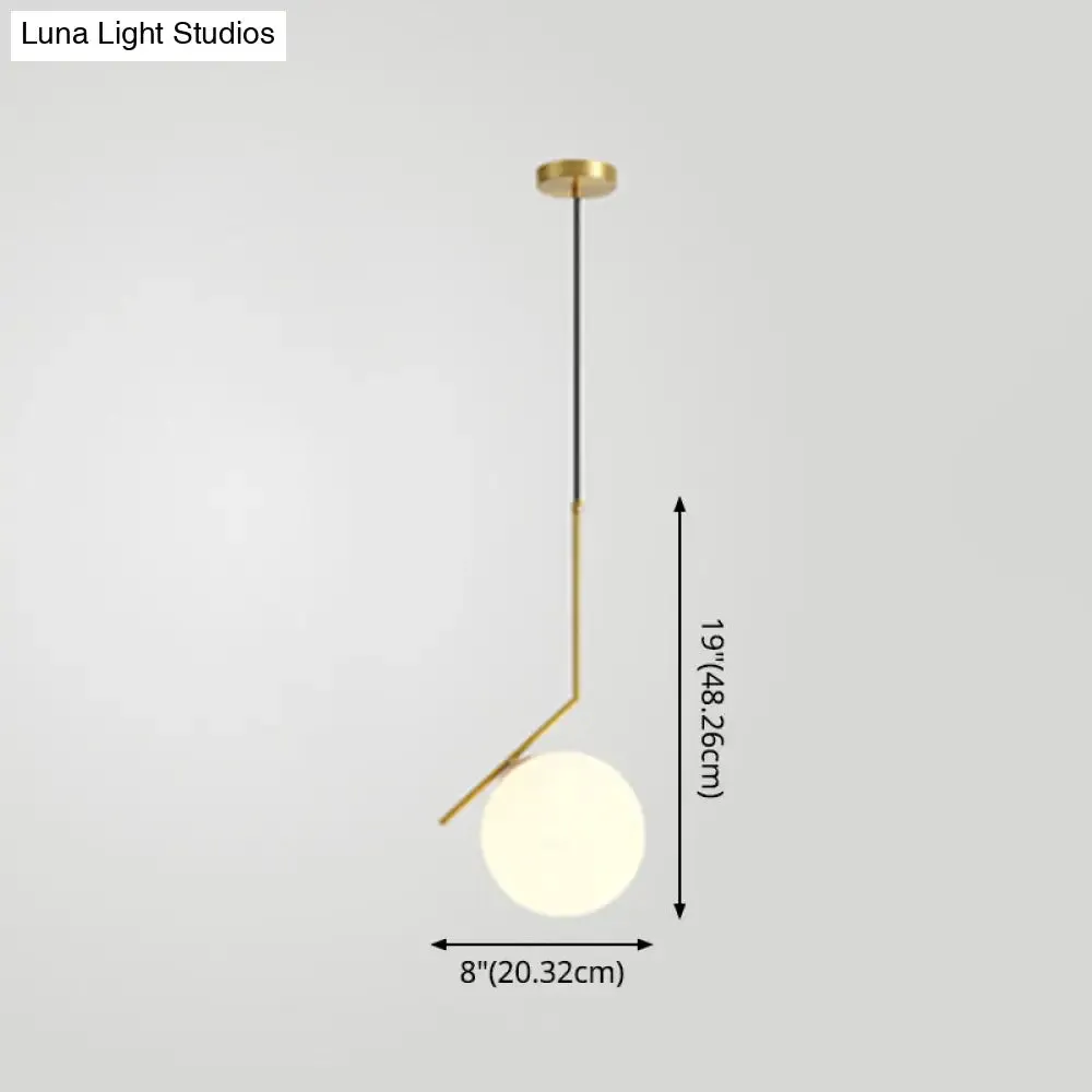 Mid Century Modern Glass Pendant Light - Sleek Hanging Fixture for Bedroom