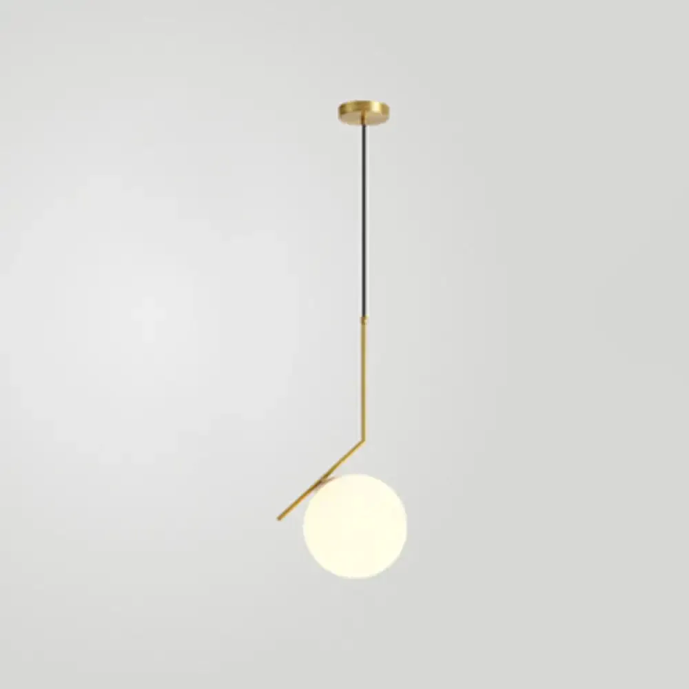 Mid Century Modern Glass Pendant Light - Sleek Hanging Fixture for Bedroom
