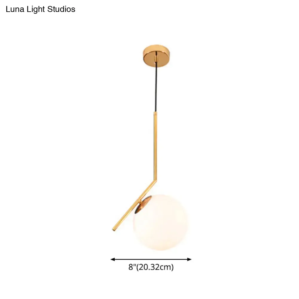 Mid Century Modern Glass Pendant Light - Sleek Hanging Fixture for Bedroom