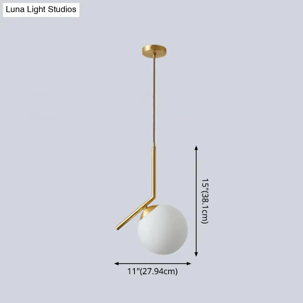 Mid Century Modern Glass Pendant Light - Sleek Hanging Fixture for Bedroom