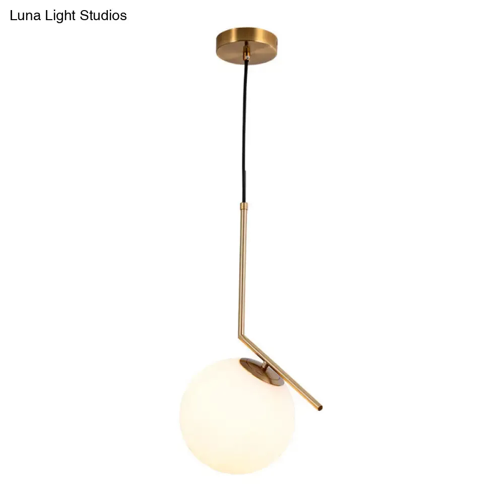 Mid Century Modern Glass Pendant Light - Sleek Hanging Fixture for Bedroom