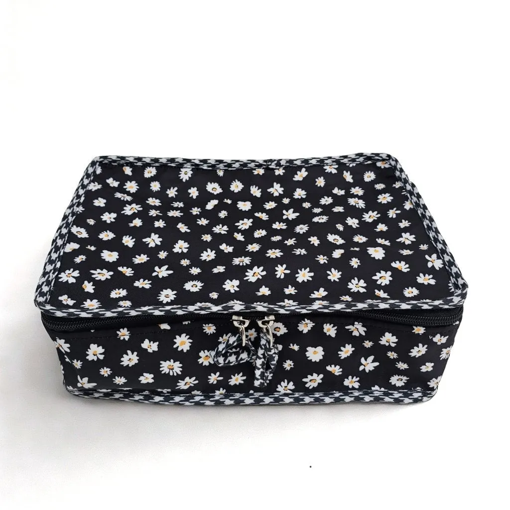 MIDNIGHT DAISY PRINT JEWELRY ORGANIZER