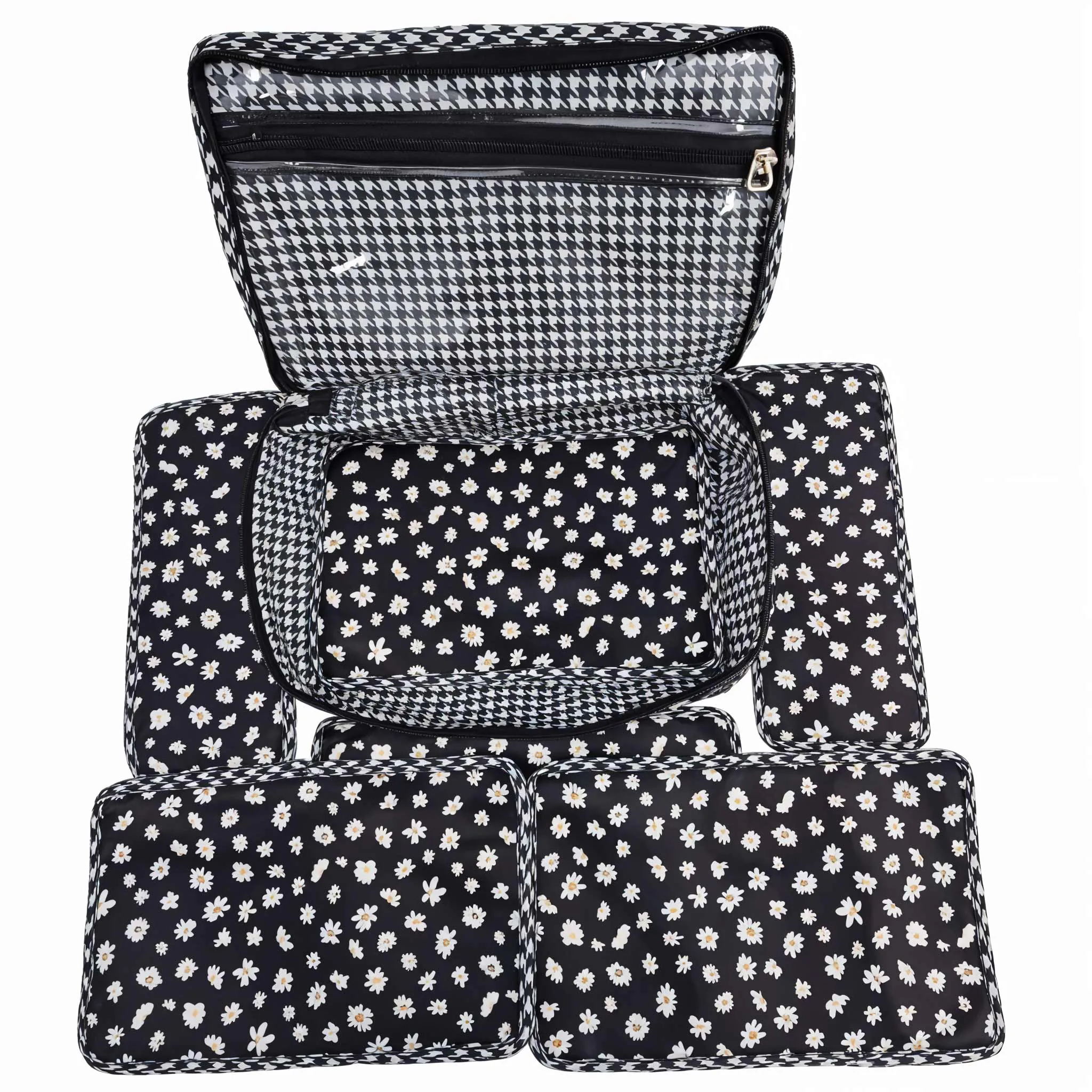 MIDNIGHT DAISY PRINT JEWELRY ORGANIZER