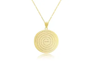 Mini Atlantic Gold Sterling Silver Disc Necklace
