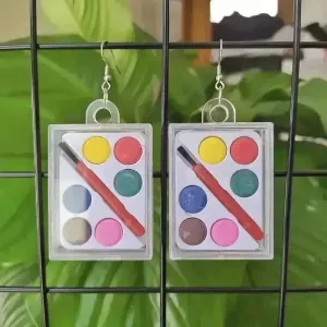 Mini Paint Brush Design Dangle Earrings
