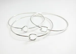 Minimalist chic bangles- wear with or without charms- solo or stacked