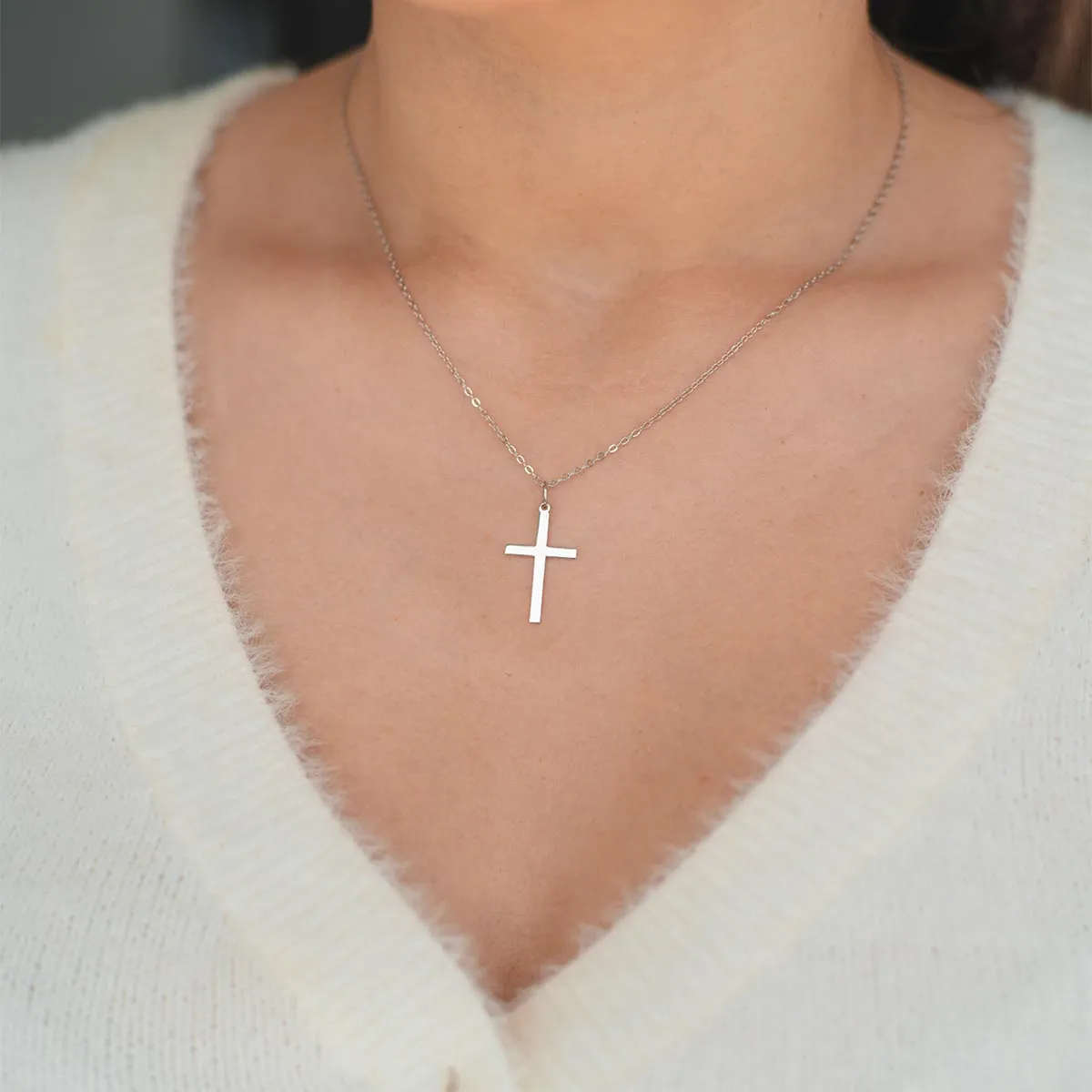 Modern Cross Necklace