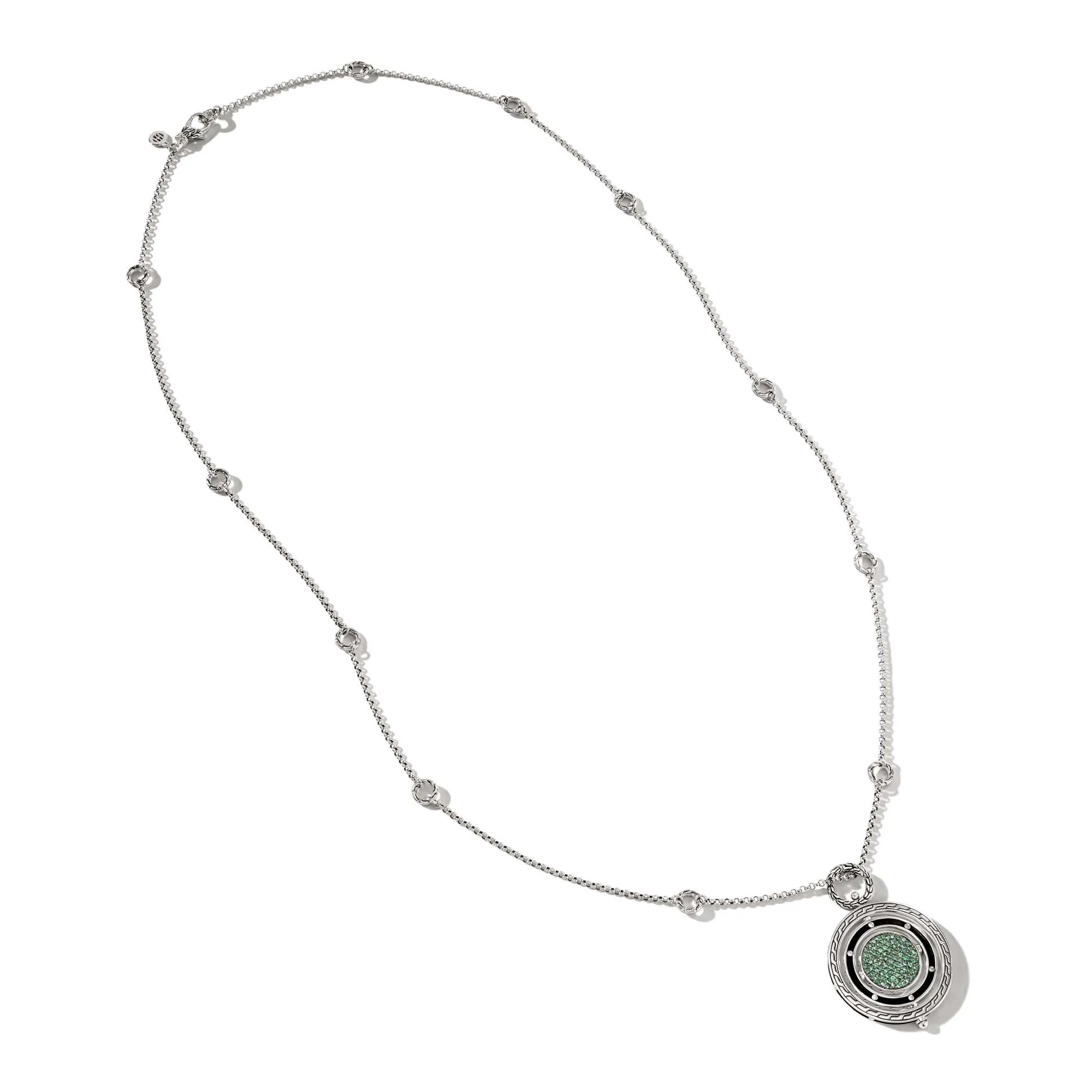 Moon Door Pendant Necklace - Emerald