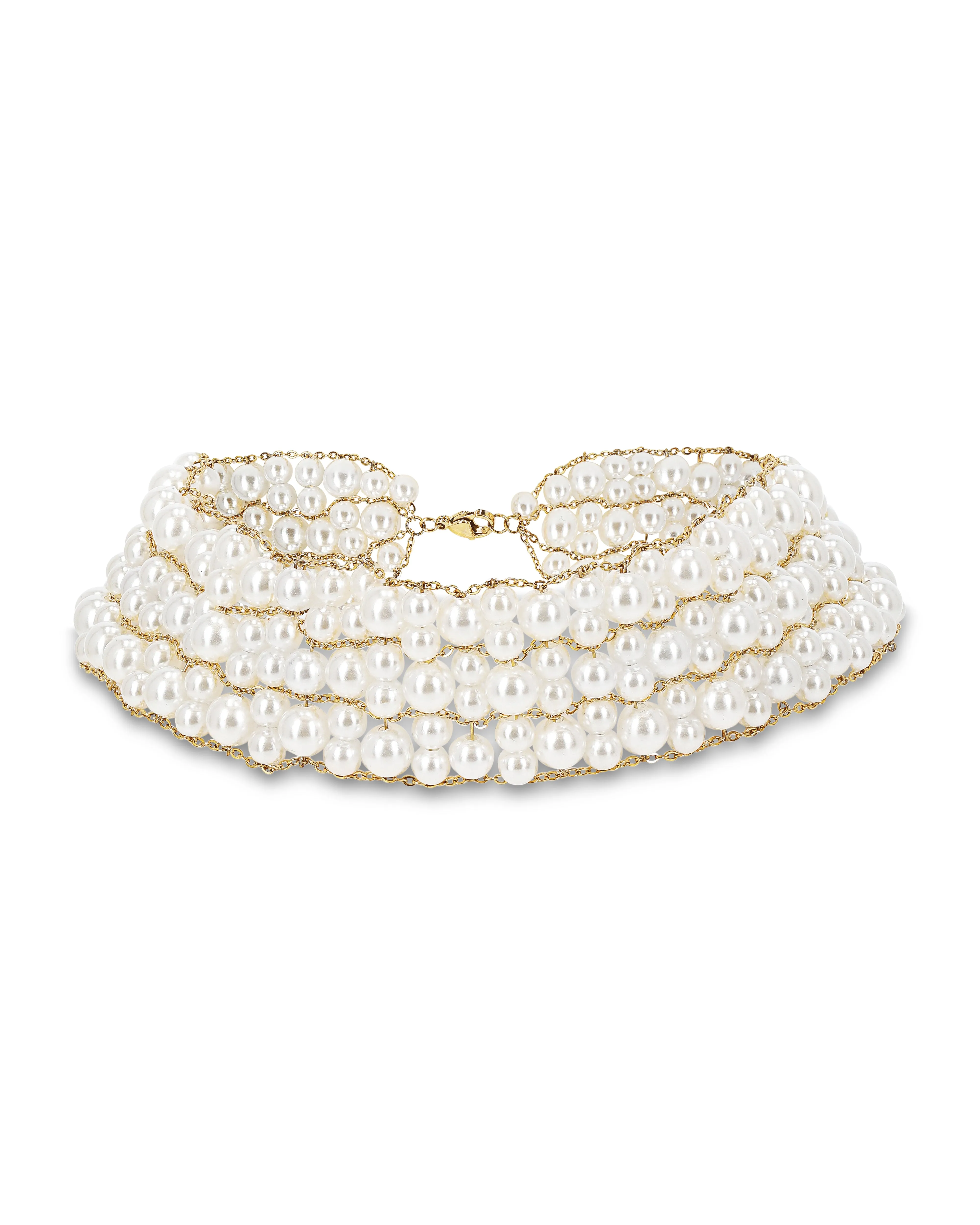 Moonlit Pearl Layered Choker