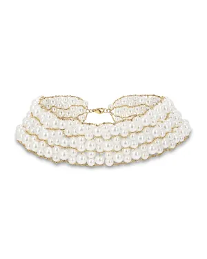 Moonlit Pearl Layered Choker