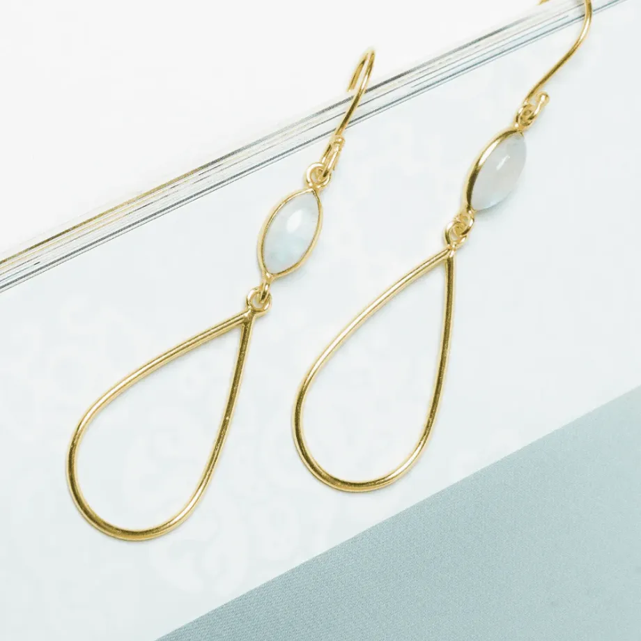 Moonstone Drop Earrings