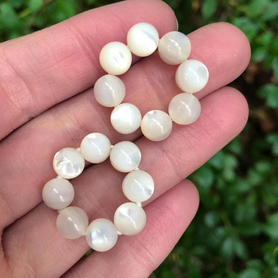 Mother of Pearl Gem Energy Rings