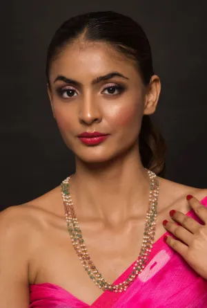 Multi Layered Designer Pearl String Necklace