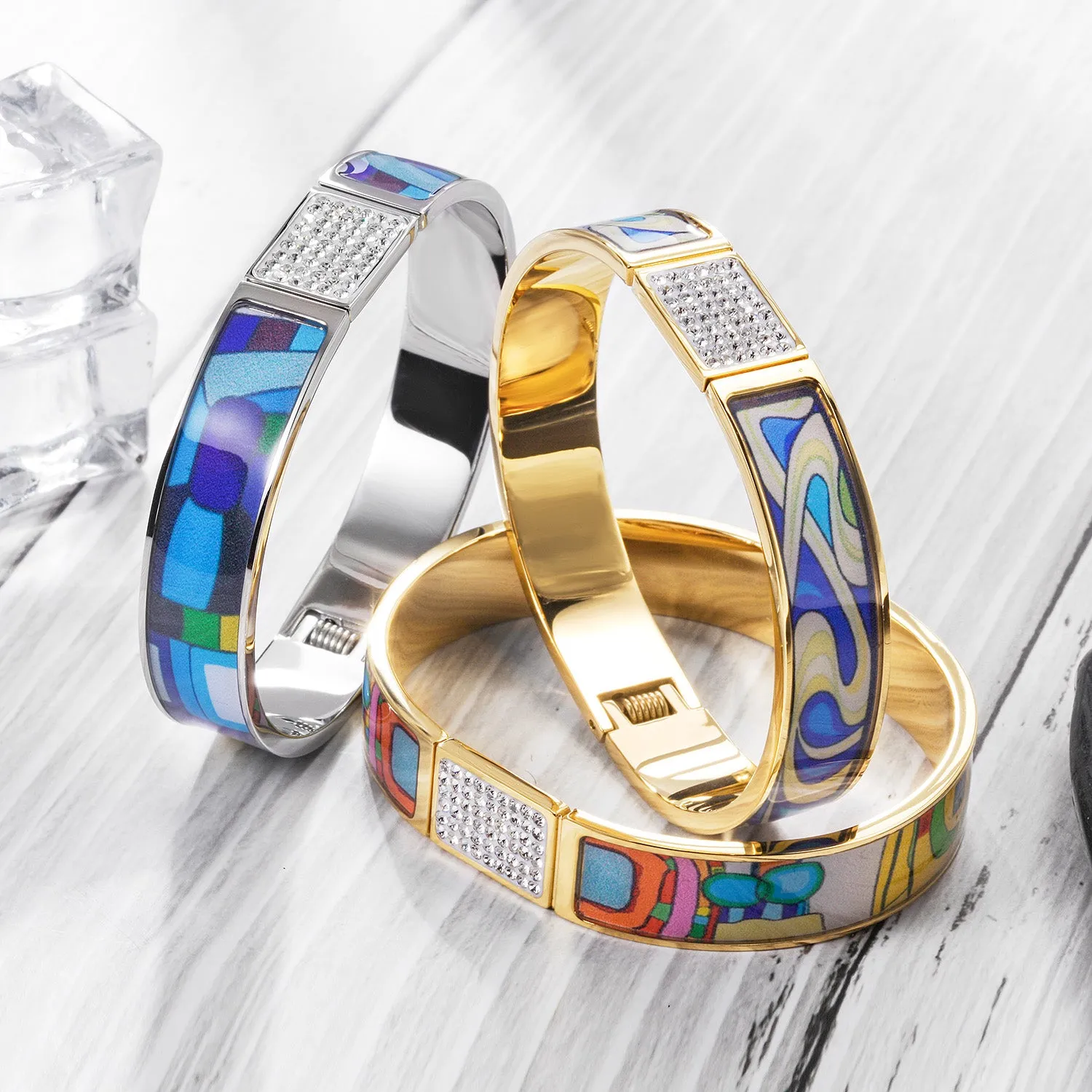 Multicolor Retro Style Bangle