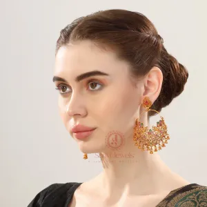 MULTICOLOUR MATT GOLD LOOK CHANDBALI DANGLERS