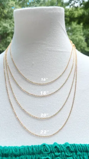 Necklace - 24k Gold Plated Base Chain (4 Lengths)