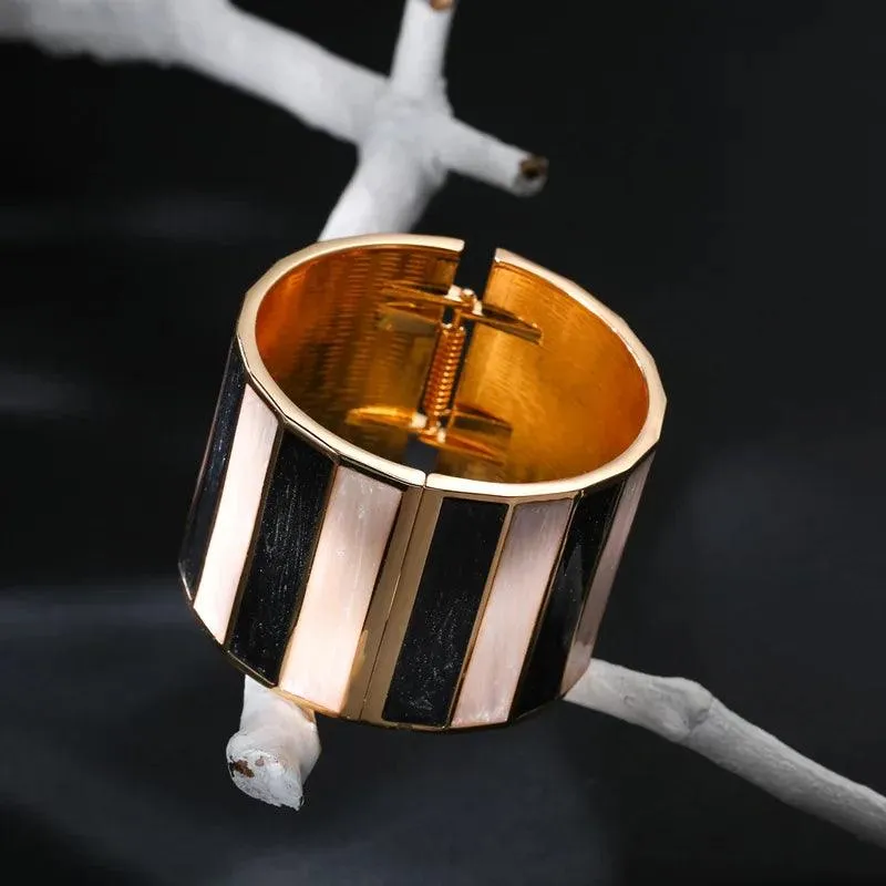 New Punk Style Dripping Oil Alloy Cuff Bangles Bracelets For Women -  Big Metal Bangle Fashion Statement Jewellery